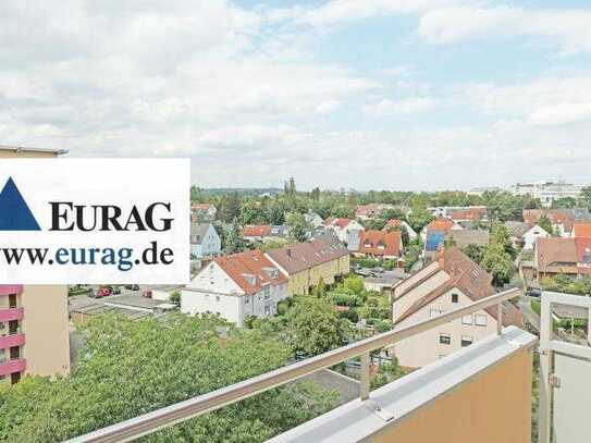 N-Neuröthenbach: Moderne 2-Zi-Whg (8.OG m. Aufzug), Balkon mit Ausblick, EBK, Garage