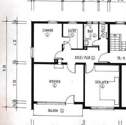 Freundliche und modernisierte 3-Raum-Wohnung mit Balkon in Waiblingen-Bittenfeld