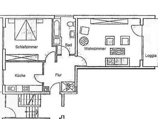 2-Zimmer-Wohnung mit gutem Grundriss und überdachtem Balkon in zentraler Lage von Schwerte