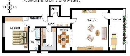 Großzügige 2-Zimmer Whg. Solln mit Südterrasse- provisionsfrei