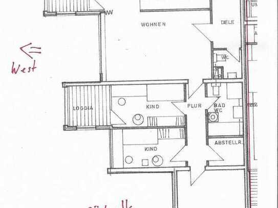 Frankenthal Süd, 4,5-Zi-Wohnung mit Garage und Balkon