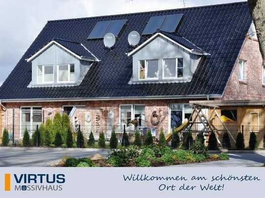 VIRTUS Massivhaus baut in Ammersbek / Villa Toskana als Doppelhaushälfte KfW-40
