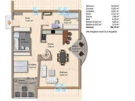 *Renoviert* Helle 5-Zimmer-Maisonette-Wohnung in zentraler Lage von Dietzenbach Steinberg