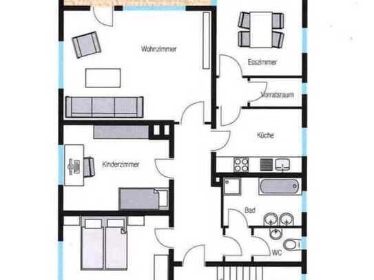 Helle 4-Zimmer-Wohnung in Esslingen mit Einbauküche