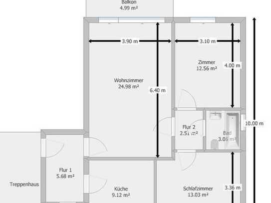 Sehr schöne, helle, 3 Zimmer-Wohnung in ruhiger Lage in Weinstadt-Schnait