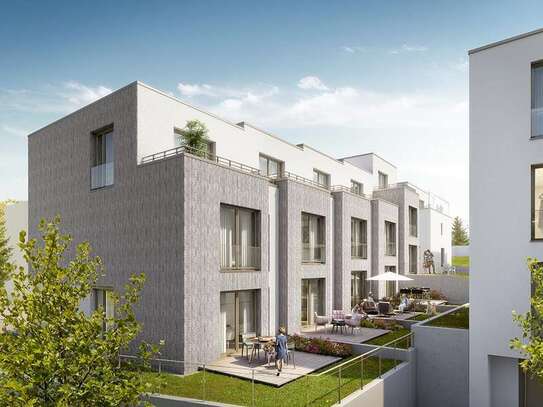 Exklusives Reiheneckhaus: Neubau mit Terrasse, Garten und Dachterrasse in Magstadt