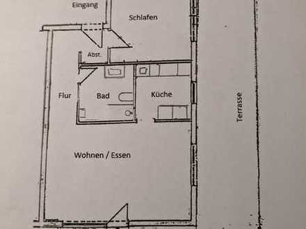 Stilvolle 2-Zimmer-Wohnung mit Terrasse und EBK in Frankfurt