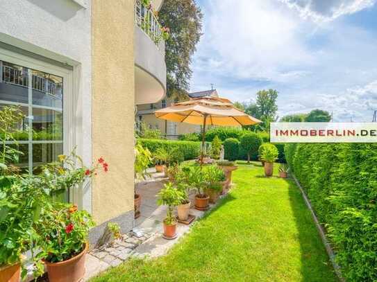 IMMOBERLIN.DE - Exquisite Wohnung mit Südterrasse, Garten & Anteil am Bootssteg in traumhafter Lage