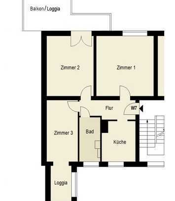 Attraktive 3-Zimmer-Altbauwohnung mit grünem Hinterhof und riesigem Balkon