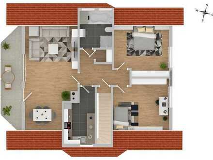 DG-Wohnung mit West-Balkon in ruhigem Dreifamilienhaus!