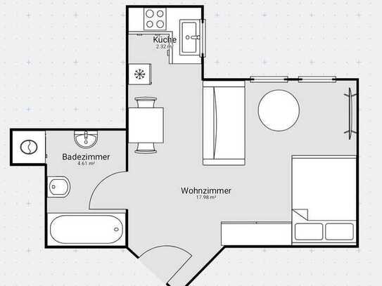 Charmante 1-Zimmer Wohnung 27m²