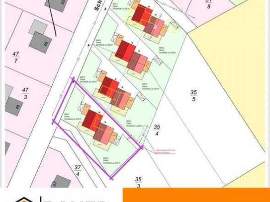 Baugrundstück mit Projektierung und Baugenehmigung für ein Doppelhaus