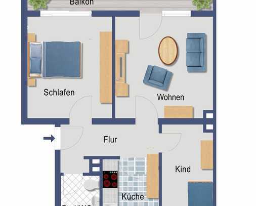 Geschmackvolle 3-Zimmer-Wohnung mit Balkon in Kassel