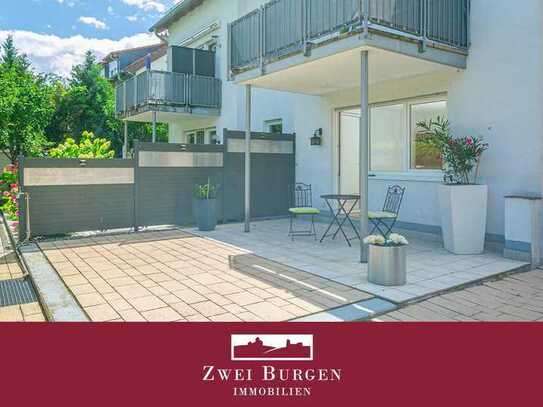 2-Zimmer-ETW mit 2 Terrassen, Garten und 2 Tiefgaragenstellplätzen in Mannheim-Wallstadt