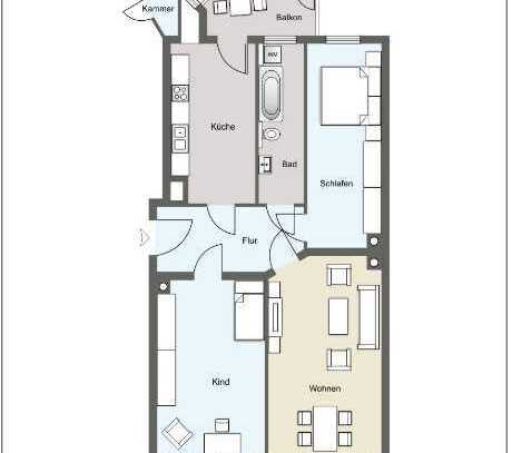 Exklusive 3-Zimmer-Hochparterre-Wohnung mit EBK in Leipzig