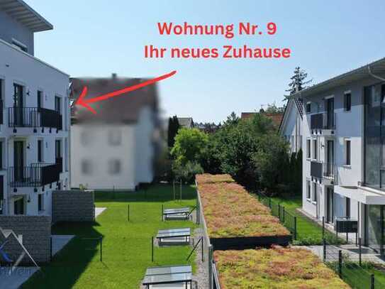 Barrierefrei - Nachhaltig - Neubau: 3-Zi. Wohnung 
ca. 84m² m. Südost-Balkon und Keller in Germerin