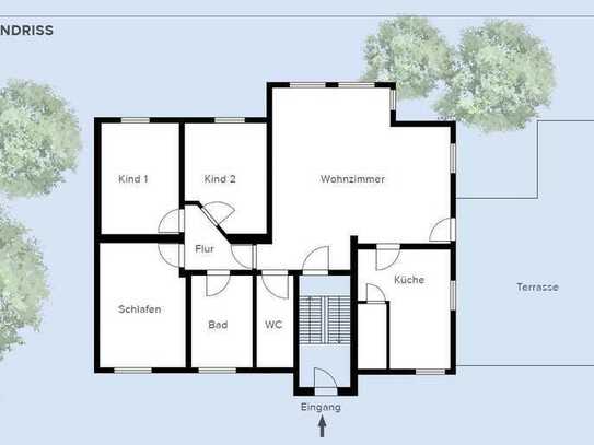 Gepflegte 4-Zimmer-Wohnung mit 48 m² Terrasse und EBK, 2 Parkplätze