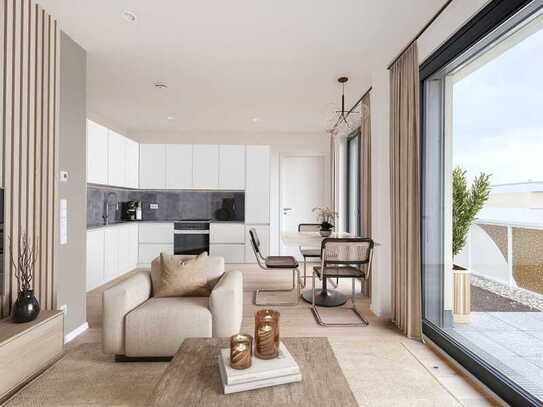 Penthouse mit traumhafter Aussicht und Blick in den projekteigenen Park.