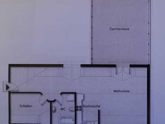 Freundliche 2-Zimmer-Wohnung mit EBK, großer Dachterasse und TG-Stellplatz im Herzen Lemgos