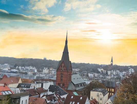 Sehr gepflegte Eigentumswohnung im Herzen von Flensburg mit 3 Zimmern auf 90 m² -Fördeblick & Balkon