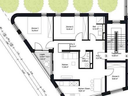 Erstbezug: attraktive 4,5-Zimmer-Wohnung mit EBK und Balkon in Karlsruhe