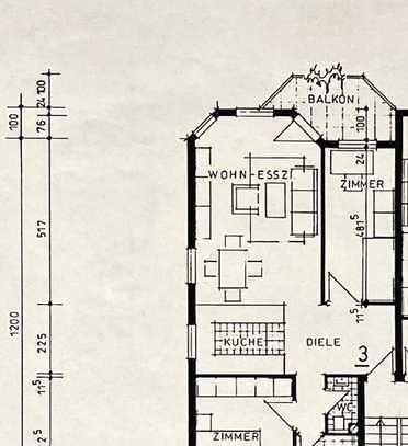 Gemütliche 3 Zimmer-Wohnung mit Südbalkon befristet zu vermieten