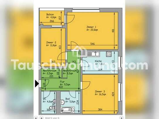 Tauschwohnung: Biete 3 Raum Wohnung in Lichterfelde