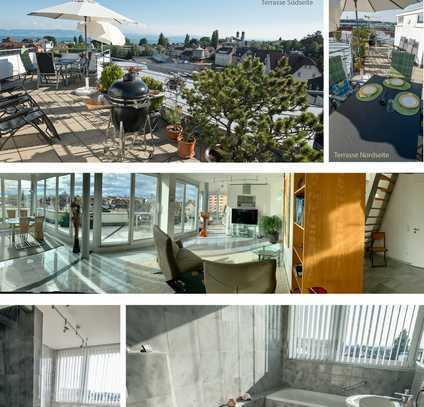 Gepflegte, moderne 2,5-Zi. Penthouse-Whg. mit See- und Bergsicht in Friedrichshafen!!