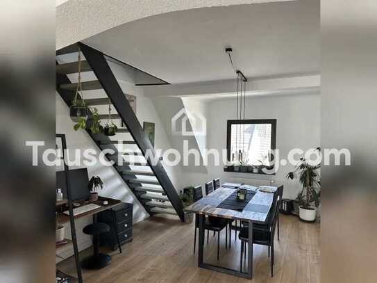 Tauschwohnung: Maisonette Wohnung mit Dachterrasse