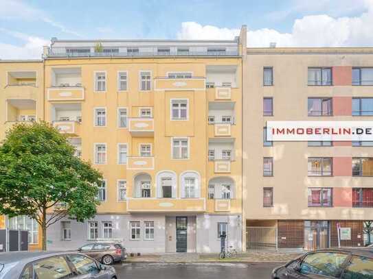 IMMOBERLIN.DE - Toplage & Altbau! Sehr attraktive Wohnung mit ruhiger Südwestterrasse in Trendlage