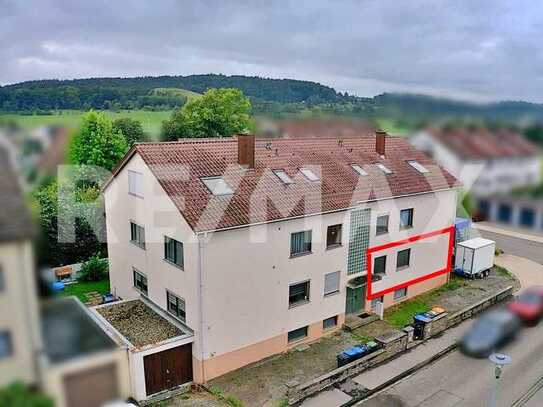 Für den Ausbau vorbereitet! Charmante 4-Zimmer - Wohnung in Renningen