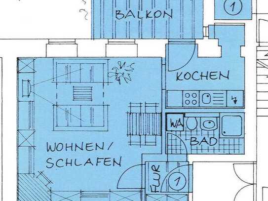 Komplette Innenhofausrichtung - Balkon - frei ab 1.11.24