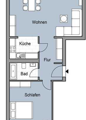 Schöne 2 Zimmer Wohnung mit Balkon