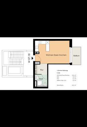 Neubau Einzimmerwohnung mit Balkon und EBK in Leinfelden-Echterdingen