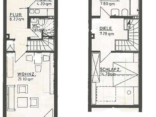 2-Raum-Maisonette-Wohnung mit Balkon in Prien am Chiemsee