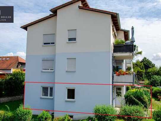 Gemütliche 3-Zimmer-Erdgeschosswohnung mit Terrasse und Garage, Baujahr 2001