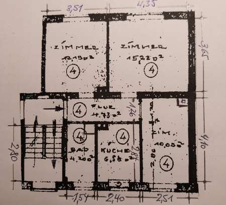 Schöne helle 3-Zimmer Wohnung ohne Balkon mit IKEA-Einbauküche in Seelze