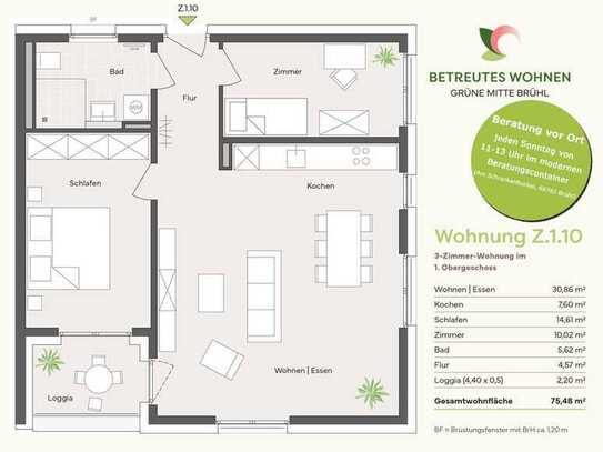 BETREUTES WOHNEN - Helle 3-Zimmerwohnung in Südwestlage