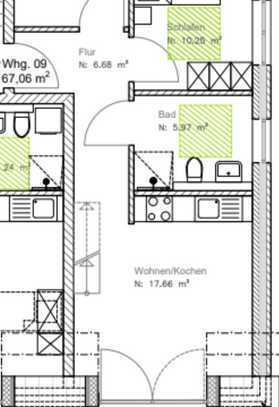 Barrierearme 2,5-Zimmer-DG-Wohnung in Süderbrarup mit Aufzug