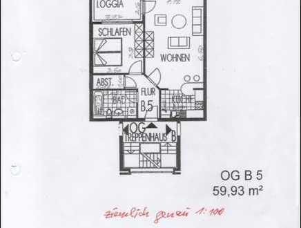 2-Zi-Wohnung Bj 2000, zentral, trotzdem ruhig