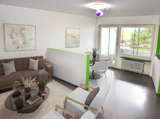 **Gepflegte 3,5-Zimmer-Whg. mit Balkon, Ausblick und TG-Stp. in Weilimdorf**Sofort bezugsfrei**