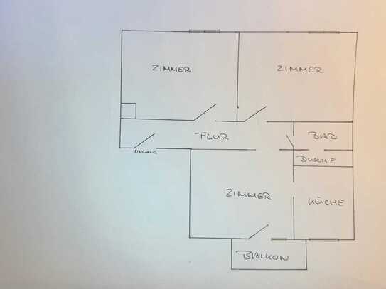 Kernsanierte 3-Zimmer Wohnung mit Balkon in Bessungen zu vermieten