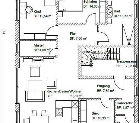 Neubau (Erstbezug) 4-Zimmer-Etagenwohnung mit gehobener Innenausstattung & Balkon in Anger