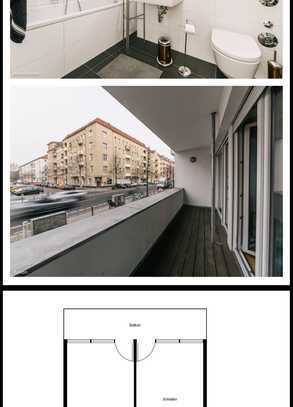 Neuwertige 2,5-Zimmer-Wohnung mit Balkon und EBK in Friedrichshain, ohne Marklergebühren !