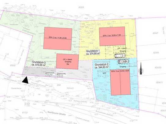 432 QM Baugrundstück 1 für freigeplantes Einfamilienhaus