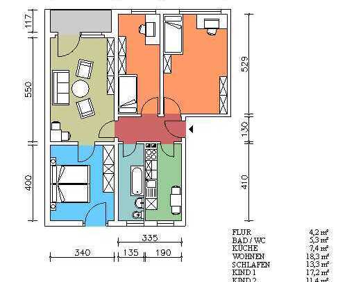 4,0-Zimmerwohnung mit Balkon!