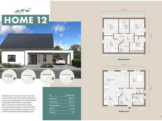 Einfamilienhaus HOME 12, inkl. Grundstück - garantierte Wohlfühlmomente in idyllischer Ruhe