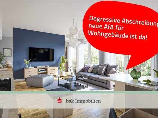 Neubau: Erdgeschosswohnung mit Außenstellplatz und großem Balkon