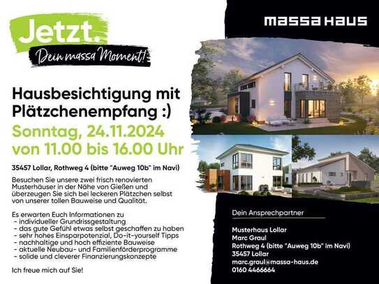 🚨 Hausbesichtigung 🏡💚 am So, den 24.11. 2024 von 11 bis 16 Uhr in 35457 Lollar, Auweg 10b 🚧🔨