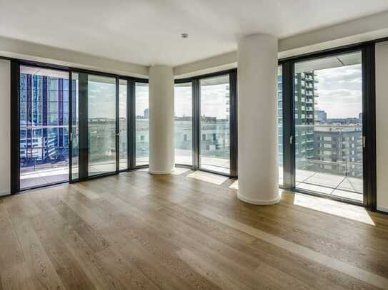 ERSTBEZUG: Traumhaftes 4-Zimmer-Apartment im Grand Tower Frankfurt mit Panoramablick, Balkon u.v.m.